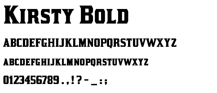 Kirsty Bold font